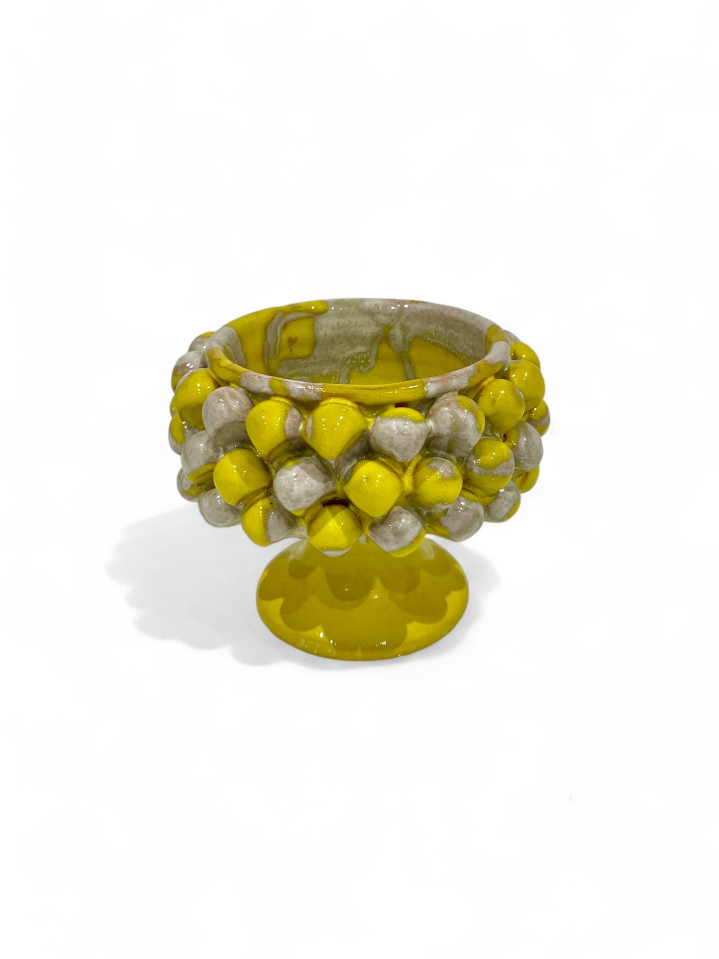 Small Sicilian Pine Cone Pedestal Bowl, 10 cm