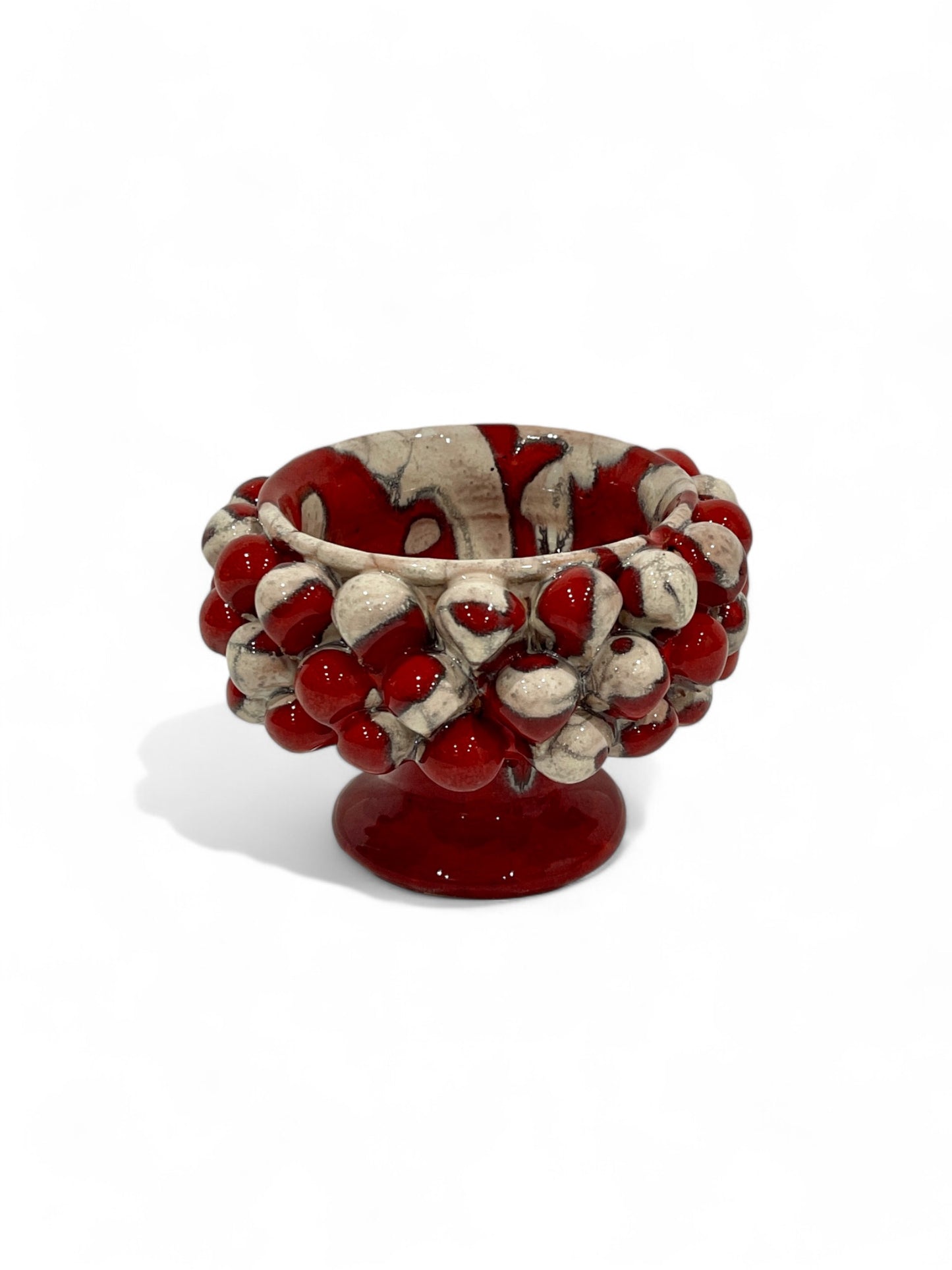 Small Sicilian Pine Cone Pedestal Bowl, 10 cm