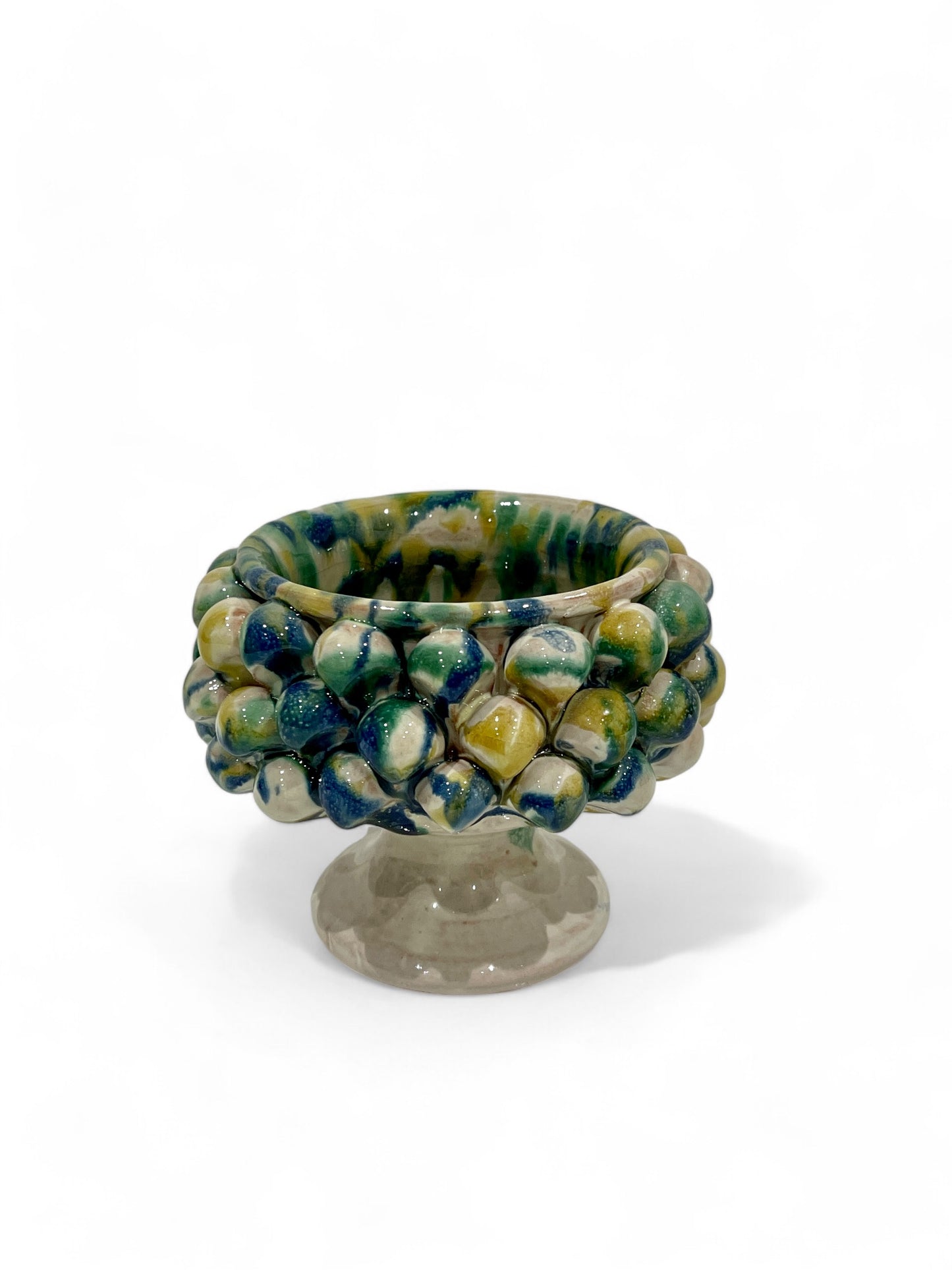 Small Sicilian Pine Cone Pedestal Bowl, 10 cm