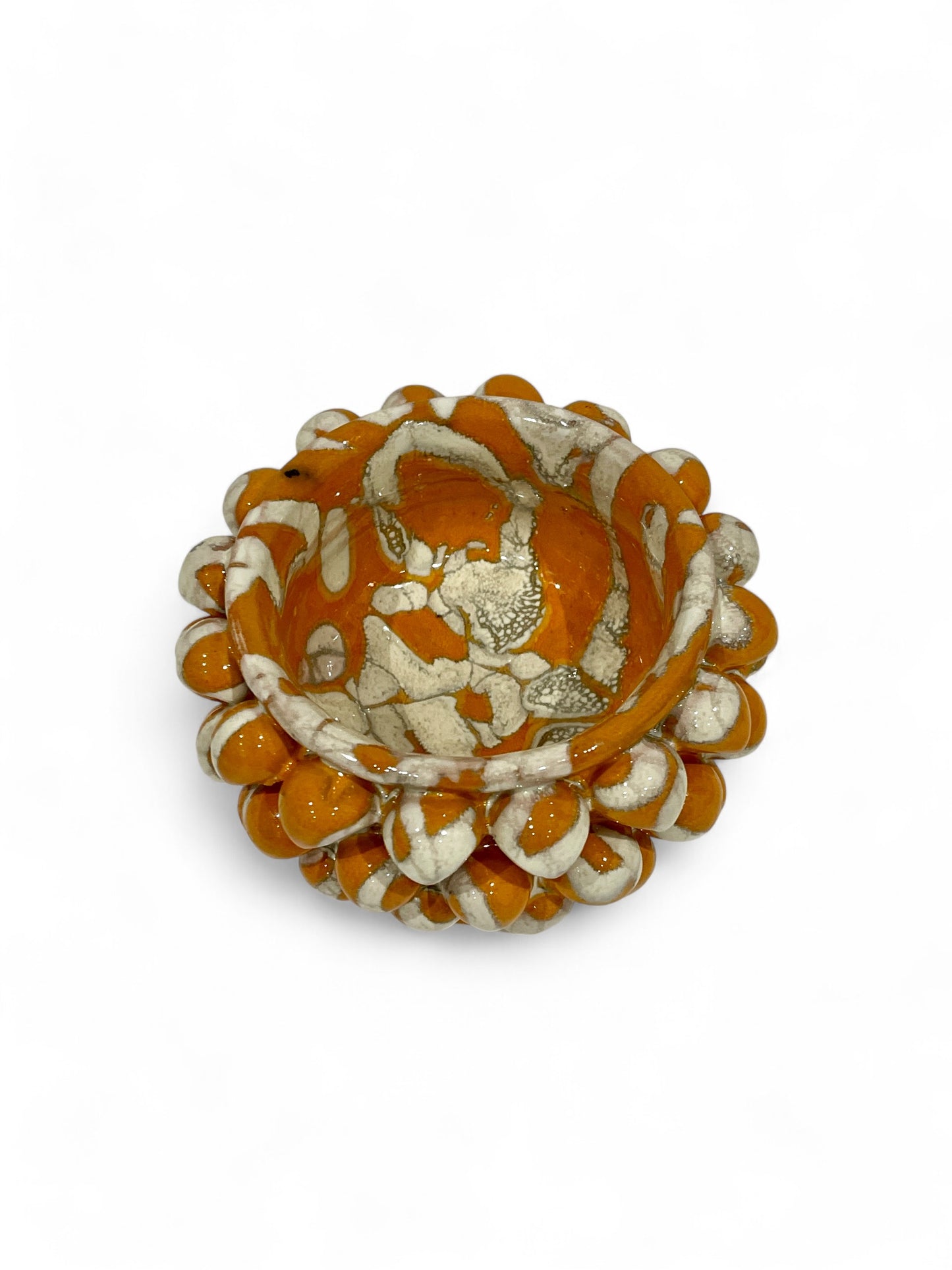 Small Sicilian Pine Cone Pedestal Bowl, 10 cm