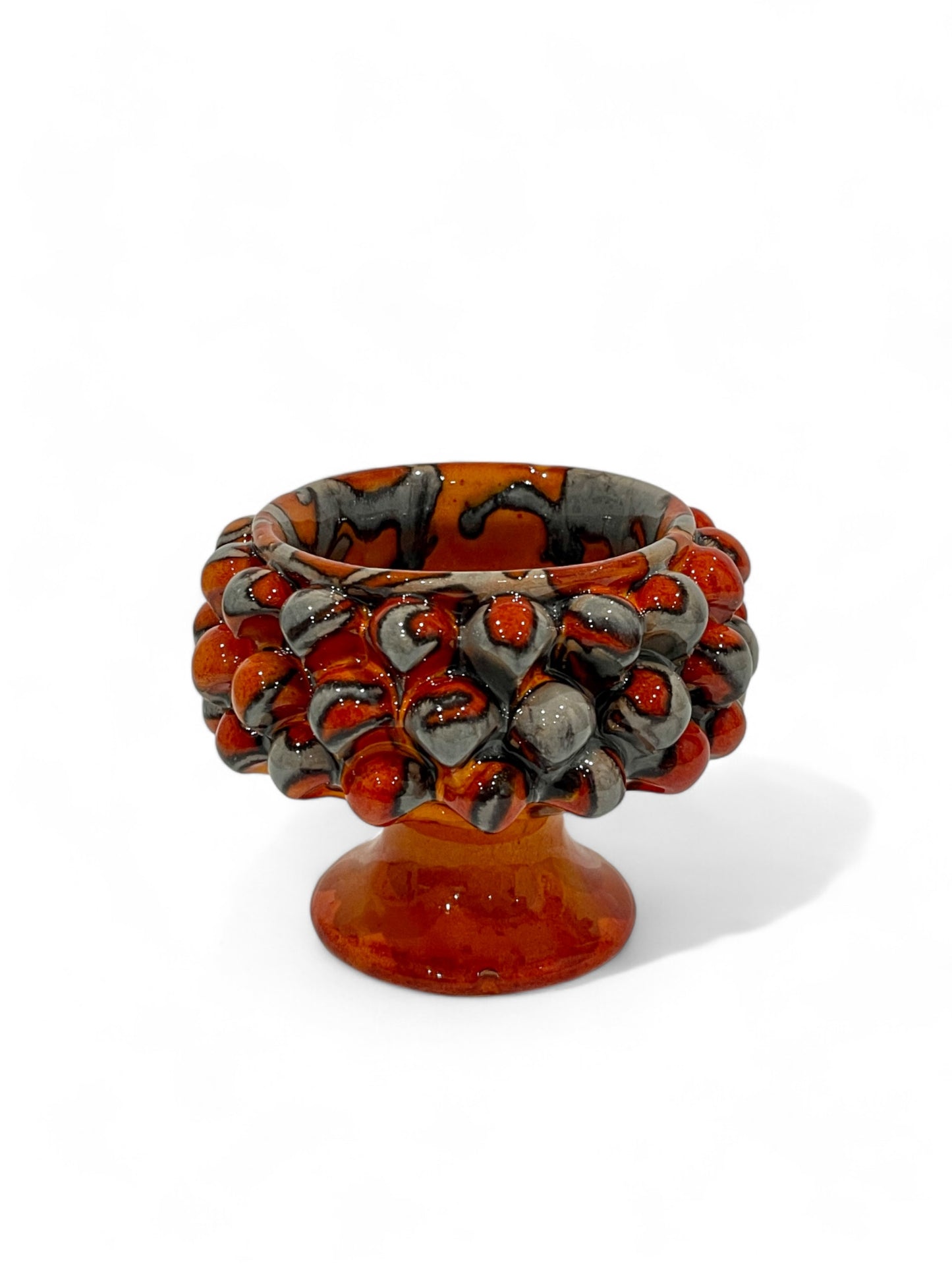 Small Sicilian Pine Cone Pedestal Bowl, 10 cm