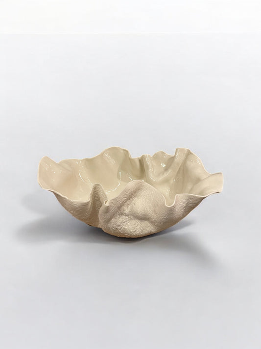 Large Porcelain Clam Shell Bowl