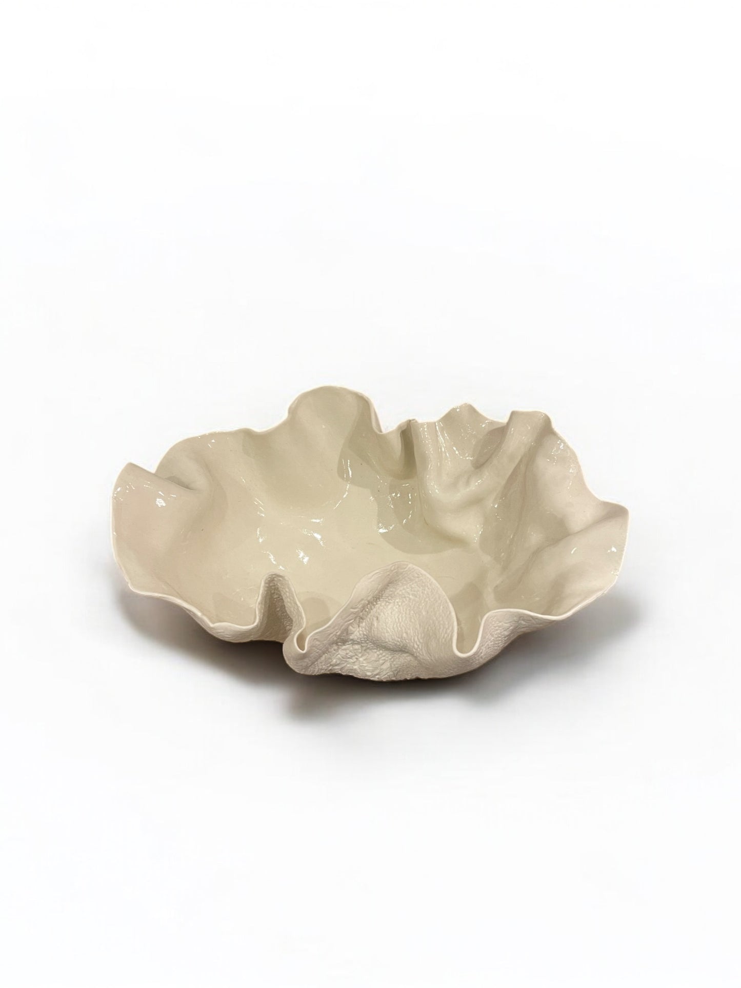 Large Porcelain Clam Shell Bowl