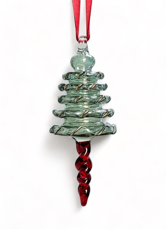 Christmas Tree Hand-Blown Glass Ornament